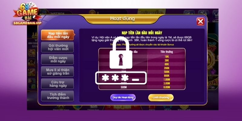 Hướng dẫn chi tiết cách lấy lại pass khi quên mật khẩu 68 game bài