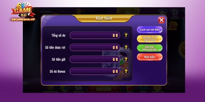 Thực hư vấn đề rút tiền 68 Game Bài