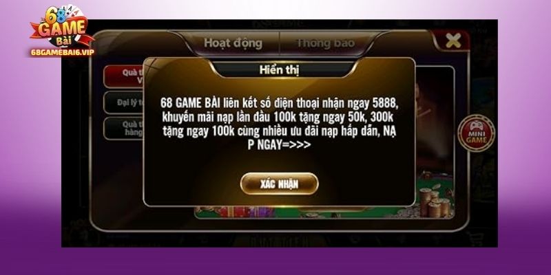 Ưu đãi hấp dẫn khi giao dịch tại 68 Game Bài 